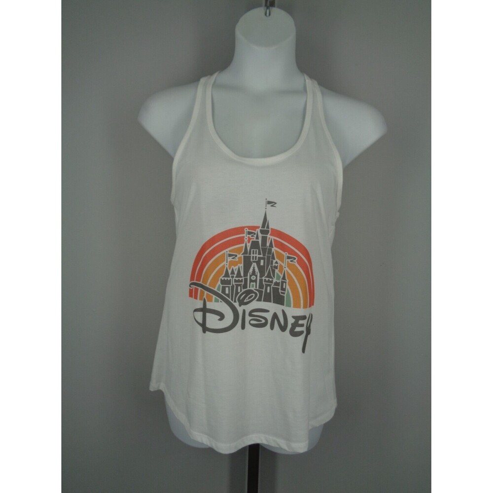Disney Ideal T Next Level Rainbow Racerback Tank Top Size XL NWOT